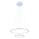 Ver imagem 1 de Lustre Pendente Moderno 2 Anéis 20 e 40cm Arco Ring Led 29w 6500k:branco - Luz Branca Fria 6500k