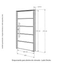 Ver imagem 6 de Porta Lisa Prime Batente Regulável 16-20 Guarnição 5cm Fechadura Wc 102 x 210cm Direito Rodam Branco