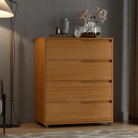 Cômoda em Mdf com 4 Gavetas 80cm X 104cm X 45cm Monet