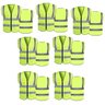 Colete Refletivo Sinalizador Kit 7 Unidades EPI Segurança Trabalho Blusao Fluorescente Fiscalizaçao  - 1