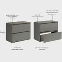 Ver imagem 2 de Gabinete para Banheiro 80cm MDF Verde Dubai - On Móveis