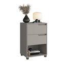 Ver imagem 4 de Mesa Cabeceira em Mdf com 2 Gavetas e 1 Nicho da Vinci