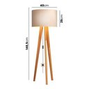 Ver imagem 5 de Luminária de Chão Abajur com Cúpula e Pés de Madeira Mobigu