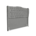 Ver imagem 1 de Cabeceira de Cama Box Queen 160 Cm Dubai Premium - Veludo Cinza Grafite