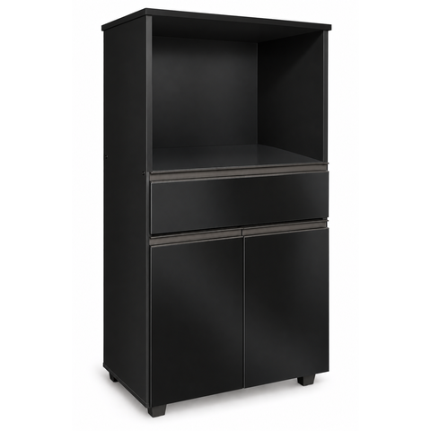 Balcão Multiuso Forno e Micro-Ondas Organizador de Cozinha Preto