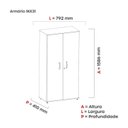 Ver imagem 6 de Armário Alto 02 Portas Pivotante AA1600MX-31 Preto/Marromle