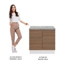 Ver imagem 6 de Balcão Madesa Stella 80 cm 2 Portas Branco/Rustic