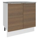 Ver imagem 1 de Balcão Madesa Stella 80 cm 2 Portas Branco/Rustic