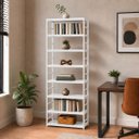 Ver imagem 2 de Estante Multiuso Organizador Livreiro Estilo Industrial 180x70 Branco Total