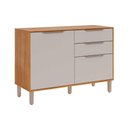 Ver imagem 1 de Gabinete com Tampo Cozinha Áurea 2 Portas 1 Prateleira MDF 120cm Cinamomo e Off White