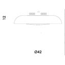 Ver imagem 2 de Plafon Bella Bow1ps01pt042 Bowl Preto/ Dourado 42x13cm 18w 3000k