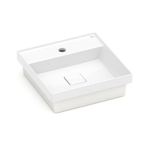 Cuba de Sobrepor 400x400mm com Mesa Terra T11 Branco Branco Roca Cód. A32722U000