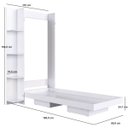 Ver imagem 5 de Cama Solteiro Juvenil Articulável Vertical com Estante 80 Vancouver Branco