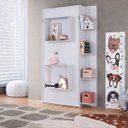 Ver imagem 3 de Cama Solteiro Juvenil Articulável Vertical com Estante 80 Vancouver Branco