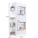 Ver imagem 7 de Cama Solteiro Juvenil Articulável Vertical com Estante 80 Vancouver Branco