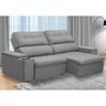 Sofá Retrátil Reclinável 3 Lugares 230cm Ginevra F05 Veludo Prata - Mpozenato - 2