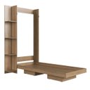 Ver imagem 4 de Cama Solteiro Juvenil Articulável Vertical com Estante 80 Vancouver Marrom/Mel
