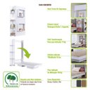 Ver mais imagens de Cama Solteiro Juvenil Articulável Vertical com Estante 80 Vancouver Marrom/Mel