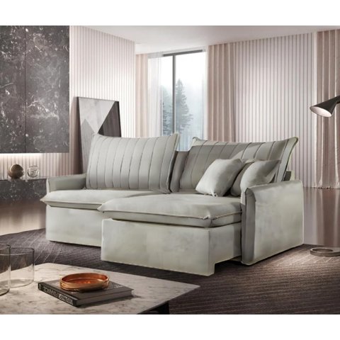 Sofá-cama Retrátil e Reclinável 220cm Madri - Movenzo Estofados