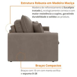 Sofá Cama Retrátil e Reclinável 180cm Madri Movenzo Estofados Veludo - 10
