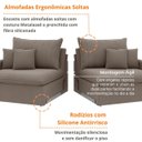 Ver imagem 5 de Sofá-cama Retrátil e Reclinável 220cm Madri - Movenzo Estofados