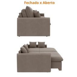 Sofá Cama Retrátil e Reclinável 180cm Madri Movenzo Estofados Veludo - 8