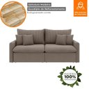 Ver imagem 3 de Sofá-cama Retrátil e Reclinável 220cm Madri - Movenzo Estofados