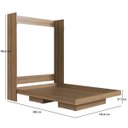 Ver imagem 5 de Cama Casal Articulável Vertical 140 Vancouver Marrom/Mel