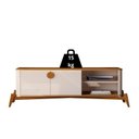 Ver imagem 5 de Rack para TV até 60 Polegadas Retrô Pés em Madeira Maciça 100% MDF 154cm Buriti Bege