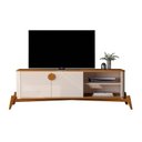 Ver imagem 3 de Rack para TV até 60 Polegadas Retrô Pés em Madeira Maciça 100% MDF 154cm Buriti Bege