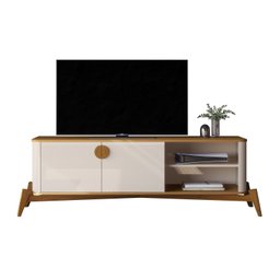 Rack para TV até 60 Polegadas 140cm com Puxador e Pés em Madeira Maciça Buriti - 3