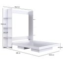 Ver imagem 5 de Cama Casal Articulável Vertical com Estante 140 Vancouver Branco