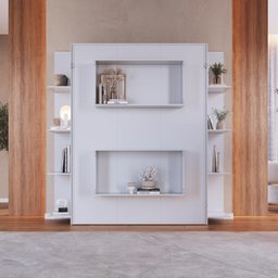 Cama Casal Articulável Vertical com Estante 140 Vancouver - 3