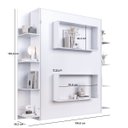 Ver imagem 7 de Cama Casal Articulável Vertical com Estante 140 Vancouver Branco