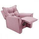 Ver imagem 4 de Poltrona Reclinavel do Papai para Sala King Linho Rosê