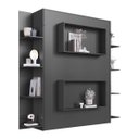 Ver imagem 6 de Cama Casal Articulável Vertical com Estante 140 Vancouver Cinza/Grafite