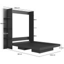 Ver imagem 5 de Cama Casal Articulável Vertical com Estante 140 Vancouver