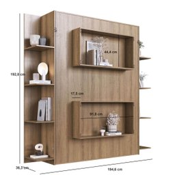 Cama Casal Articulável Vertical com Estante 140 Vancouver - 7