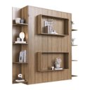 Ver imagem 6 de Cama Casal Articulável Vertical com Estante 140 Vancouver Marrom/Mel