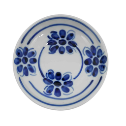 Xicara De Chá E Pires Colonial Borda Azul 200 Ml Porcelana Monte Sião - 2