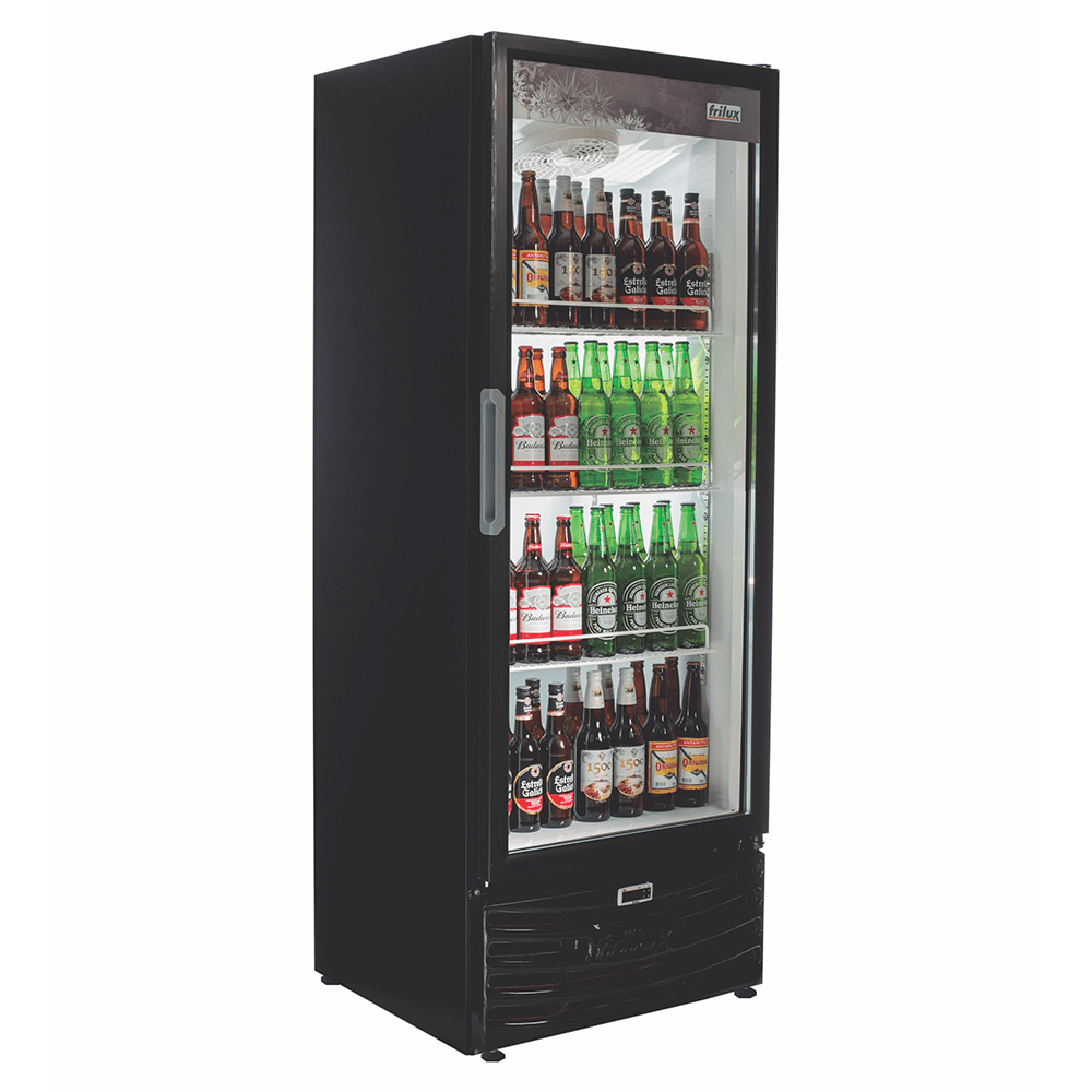 Cervejeira Plus RF-013-P Porta de Vidro Low-E - 410 L Preta 3 Prateleiras Controlador Digital +5 a - - 1