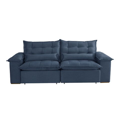 Sofa Retratil e Reclinavel Alice 230cm Braço 25 Cm em Linho Meu Sofá Online