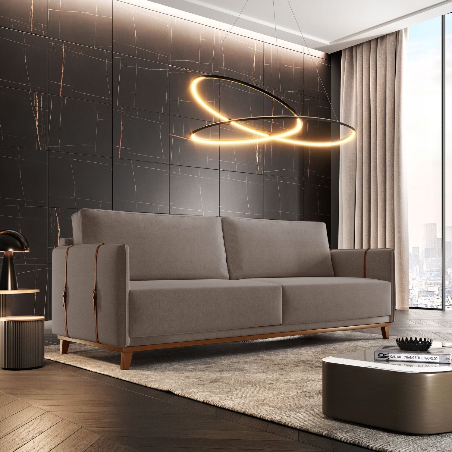 Sofá 3 Lugares Dubai Linho 1,56M