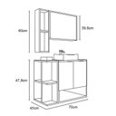 Ver imagem 3 de Conjunto Gabinete para Banheiro Ibiza Preto Fosco/naturalle - Bechara