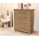 Ver imagem 2 de Cômoda para Quarto Mdf 4 Gavetas Fundas Suiça Basoto Brasil