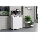 Ver imagem 2 de Kit Balcão Armário Multiuso Denver 2 Portas MDP 61cm Branco