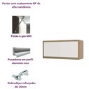 Ver imagem 4 de Armário Cozinha Aéreo de Parede 1 Porta Basculante 80 - Módulo Cozinha Mel - Luciane:Pérola Off