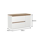 Ver imagem 3 de Gabinete de Banheiro 2 Portas 1 Gaveta 100cm Toronto Yescasa Branco/Carvalho
