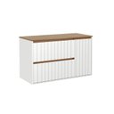Ver imagem 2 de Gabinete de Banheiro 2 Portas 1 Gaveta 100cm Toronto Yescasa Branco/Carvalho