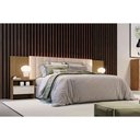 Ver imagem 1 de Painel Cama Box Madeirado Casal Everest Plus c/ 2 Mesas e 2 Gavetas Cumaru/Fendi 25 - Novo Horizonte